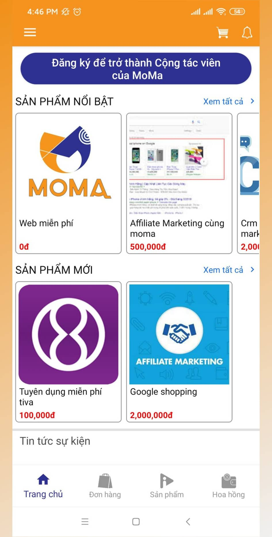 Thiết Kế app moma - Uý tín bảo hành trọn đời